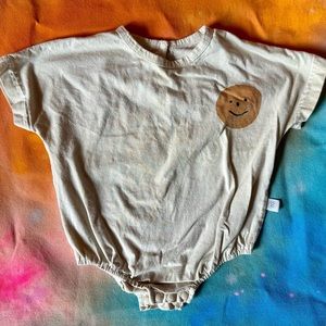 Korean Style Smiley Face Bubble Romper